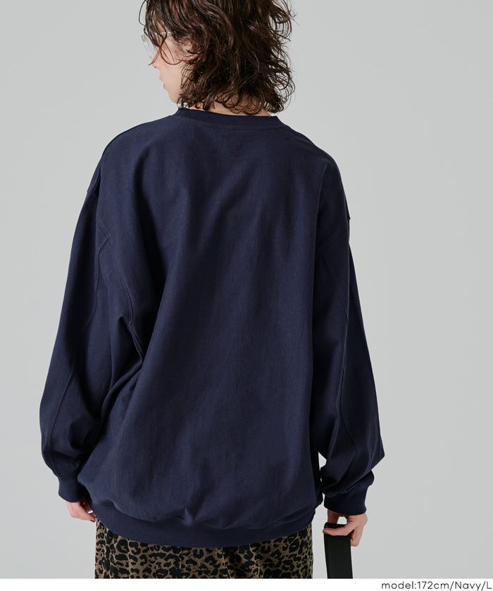 LOGO輕薄長袖大學T