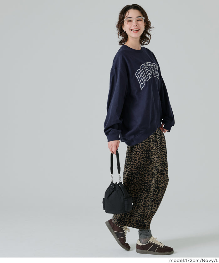 LOGO輕薄長袖大學T