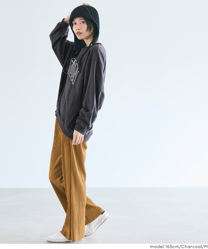 LOGO輕薄長袖大學T