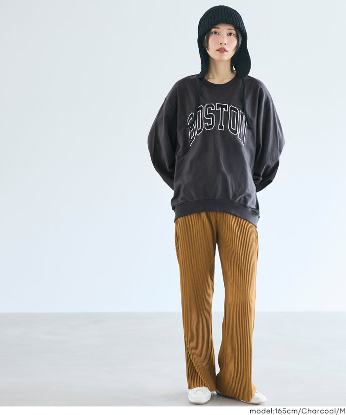 LOGO輕薄長袖大學T