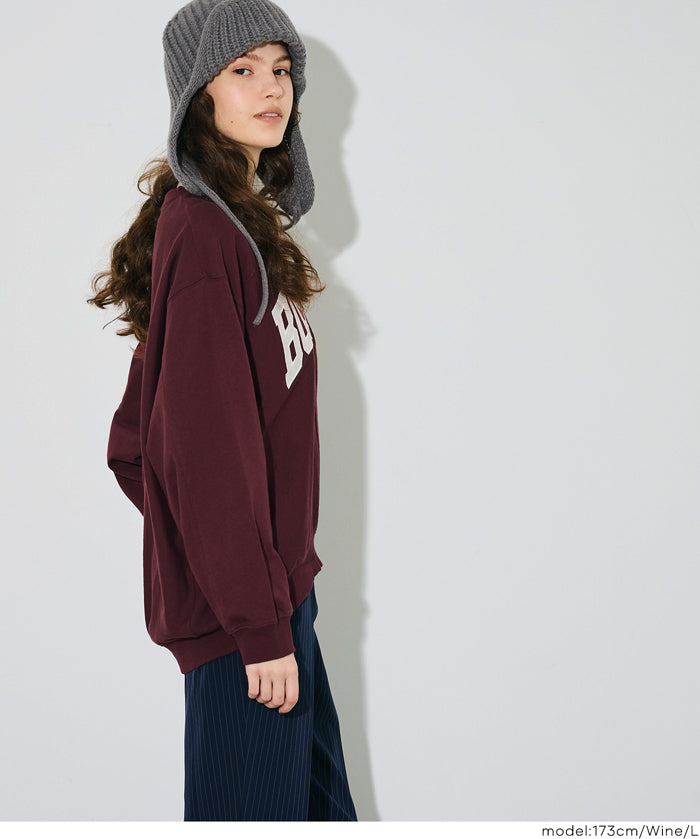 LOGO輕薄長袖大學T