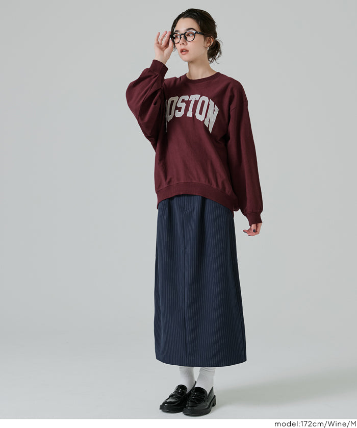 LOGO輕薄長袖大學T