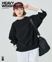 重磅棉 假兩件層次造型大學T