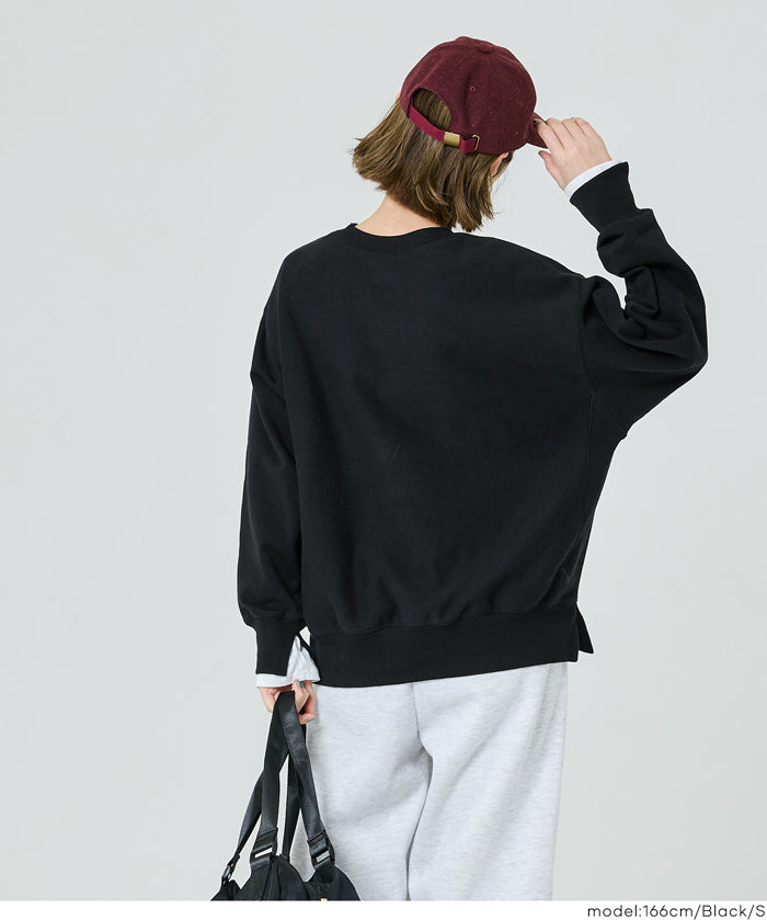 重磅棉 假兩件層次造型大學T