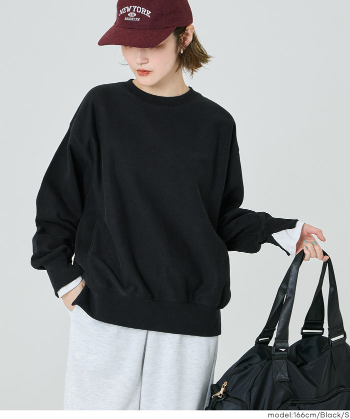 重磅棉 假兩件層次造型大學T