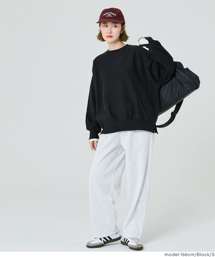 重磅棉 假兩件層次造型大學T