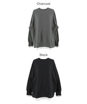 重磅棉 假兩件層次造型大學T