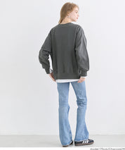 重磅棉 假兩件層次造型大學T