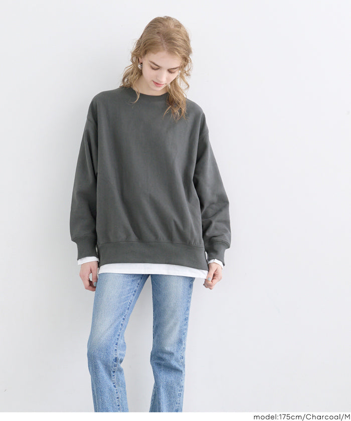 重磅棉 假兩件層次造型大學T