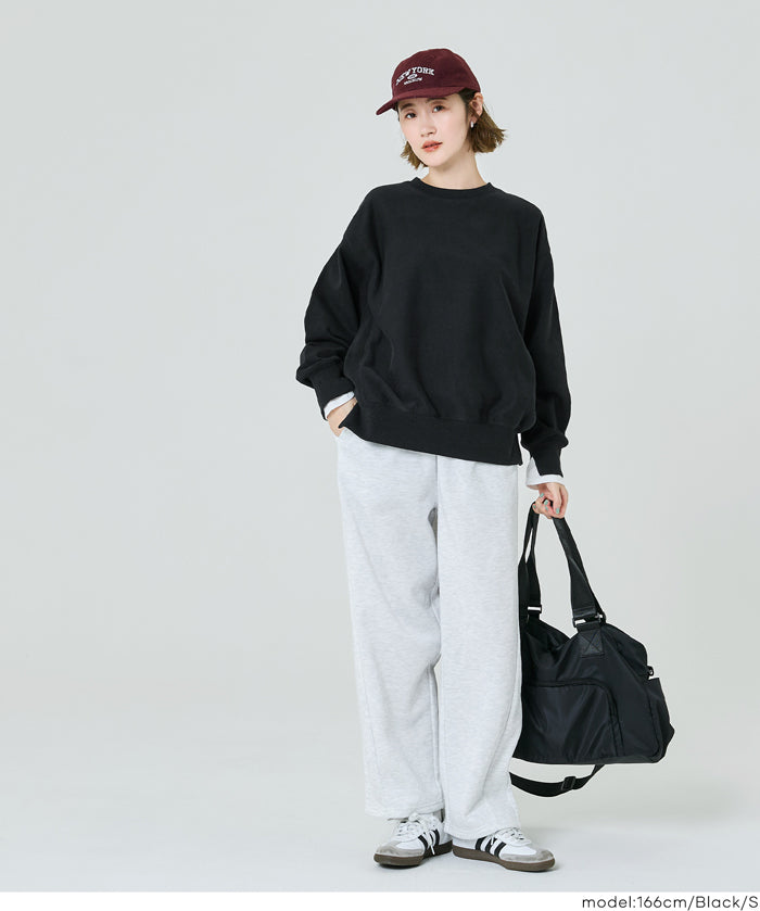 重磅棉 假兩件層次造型大學T