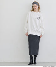 重磅內刷毛刺繡LOGO大學T