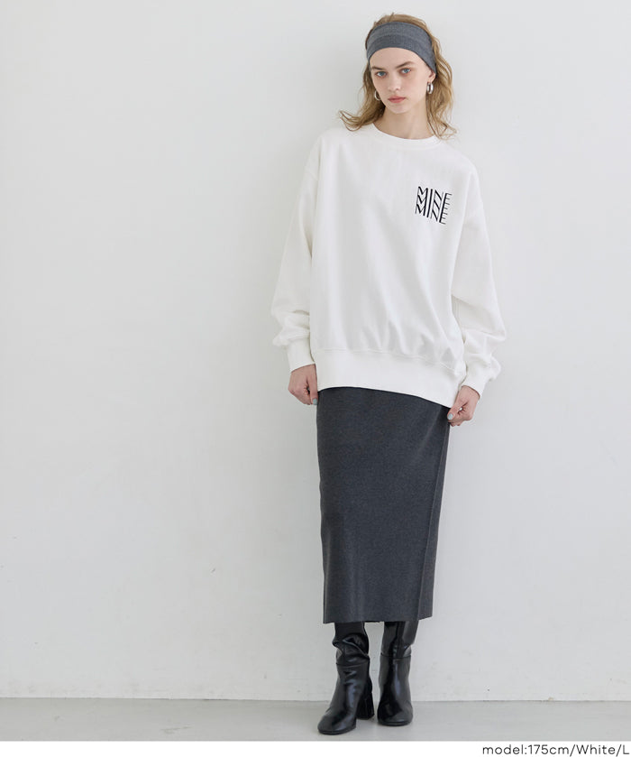 重磅內刷毛刺繡LOGO大學T