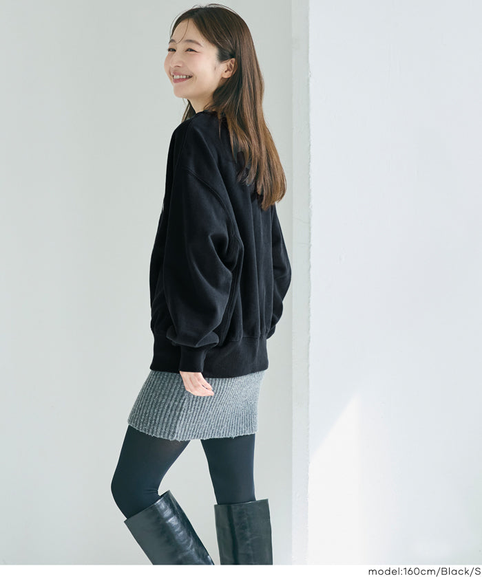 重磅內刷毛刺繡LOGO大學T