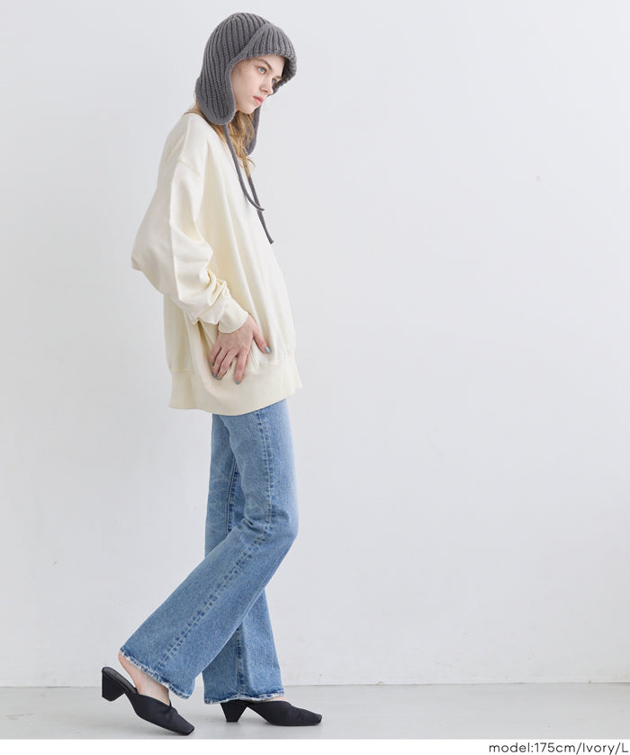 重磅內刷毛刺繡LOGO大學T