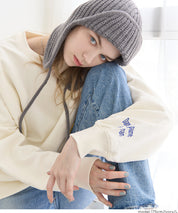 重磅內刷毛刺繡LOGO大學T