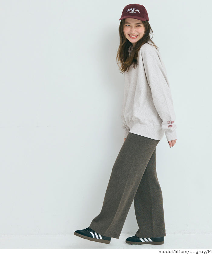 重磅內刷毛刺繡LOGO大學T