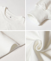 重磅內刷毛刺繡LOGO大學T