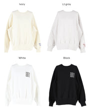 重磅內刷毛刺繡LOGO大學T