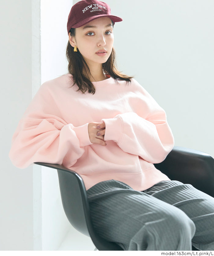 重磅內刷毛復古加工大學T