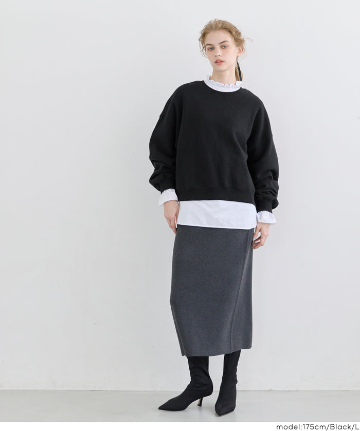 重磅內刷毛復古加工大學T