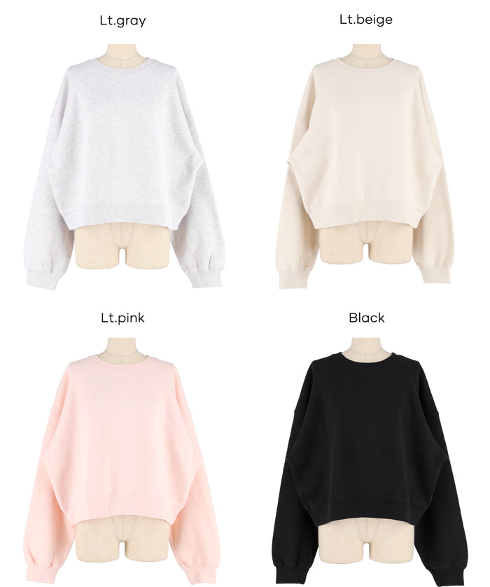 重磅內刷毛復古加工大學T