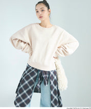 重磅內刷毛復古加工大學T