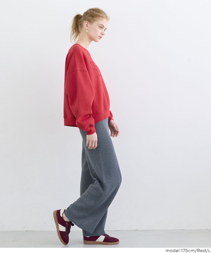 重磅內刷毛復古加工LOGO大學T