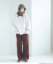 重磅內刷毛復古加工LOGO大學T