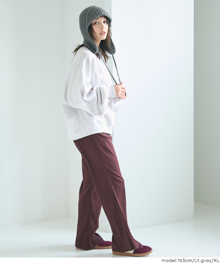 重磅內刷毛復古加工LOGO大學T