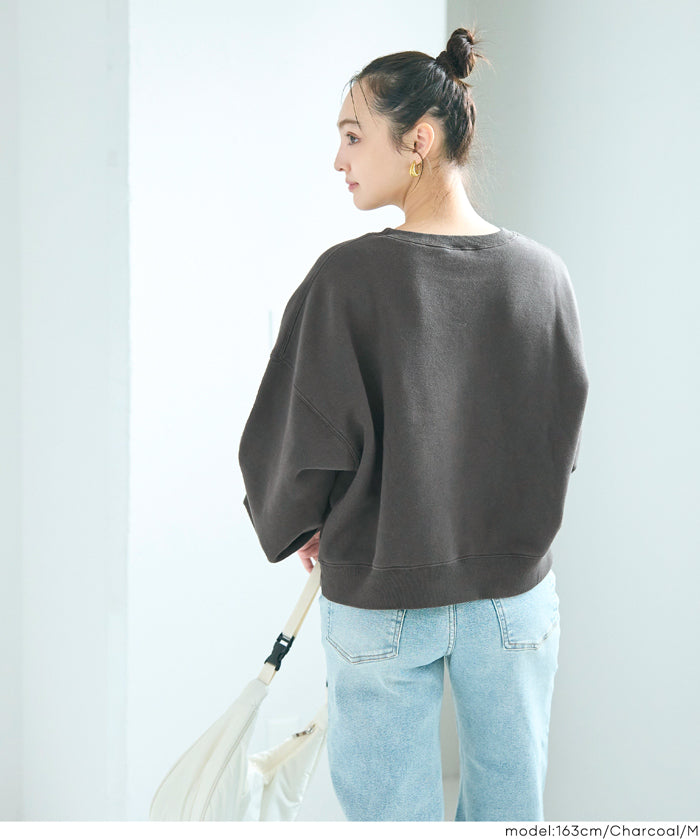 重磅內刷毛復古加工LOGO大學T