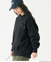 重磅內刷毛口袋大學T