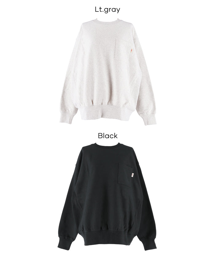 重磅內刷毛口袋大學T