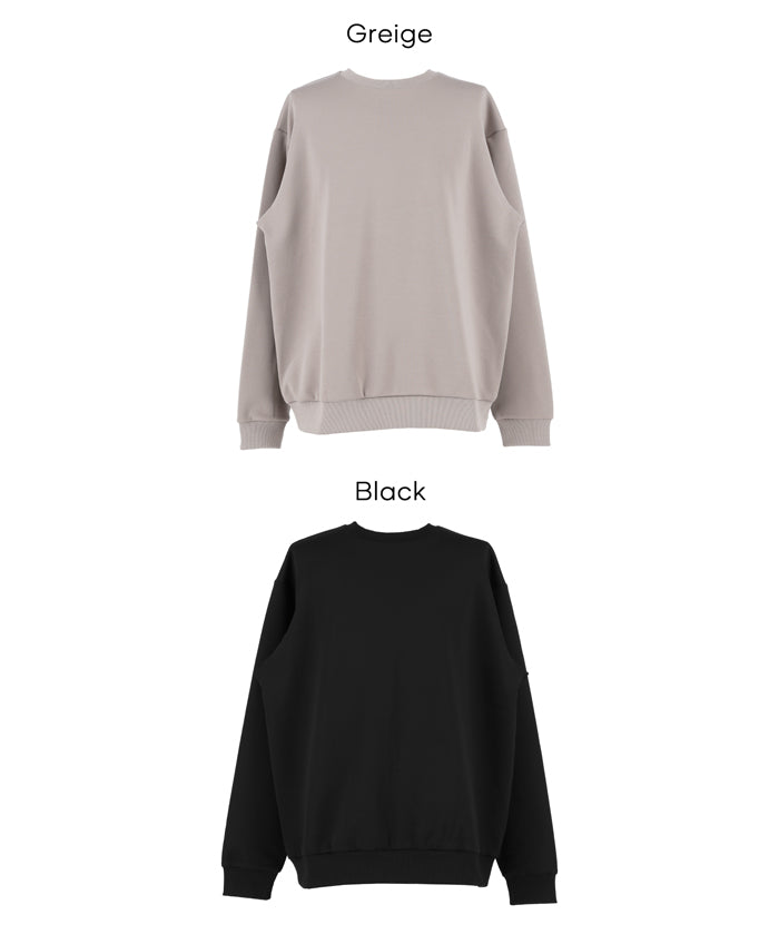 柔軟太空棉寬版大學T