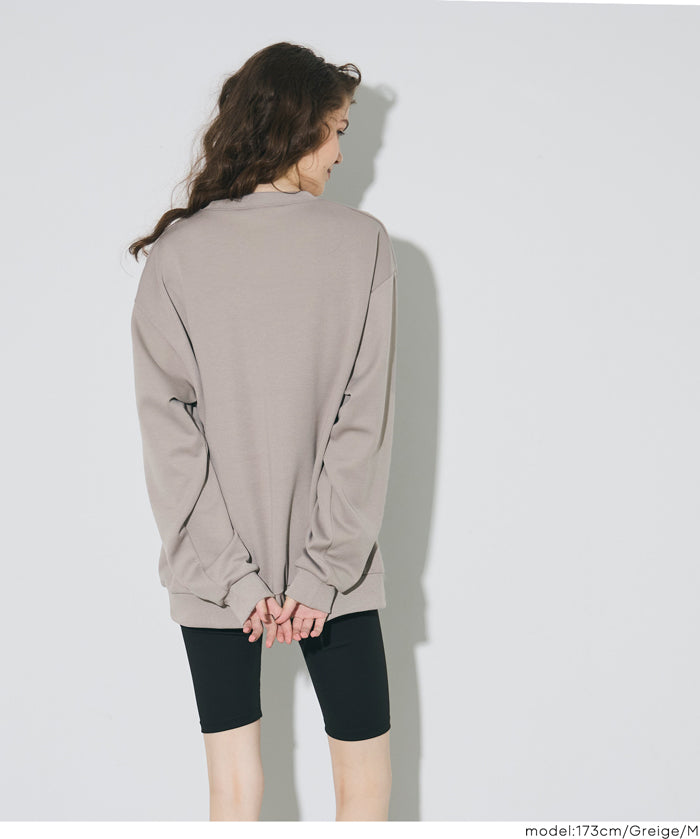 柔軟太空棉寬版大學T