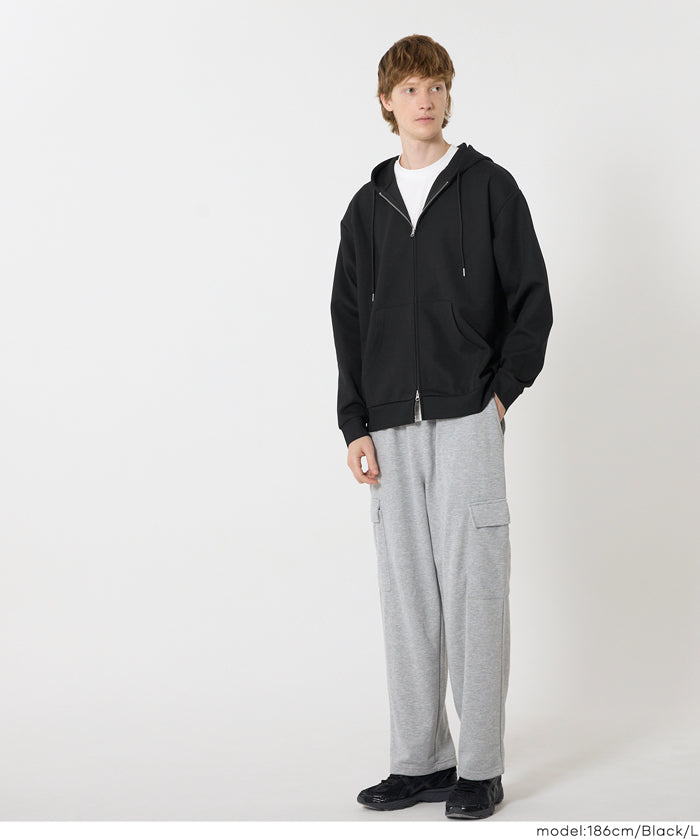 柔軟太空棉寬版連帽外套