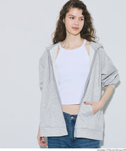 柔軟太空棉寬版連帽外套