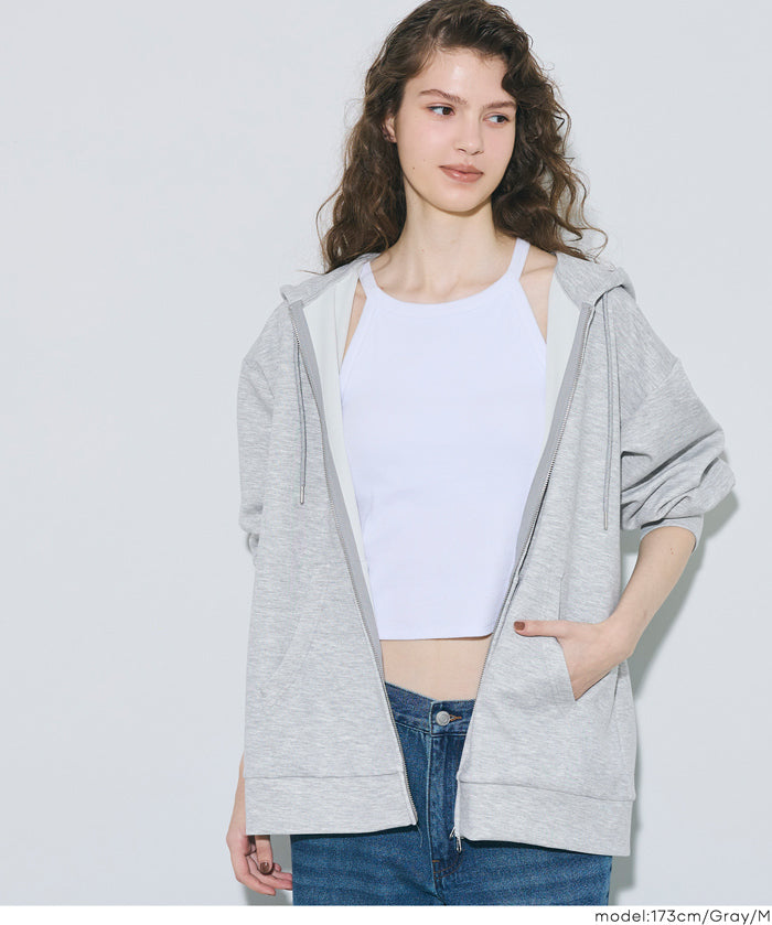 柔軟太空棉寬版連帽外套