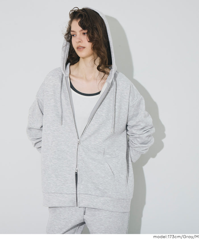 柔軟太空棉寬版連帽外套