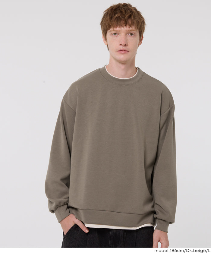 假兩件柔軟太空棉大學T