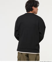 假兩件柔軟太空棉大學T