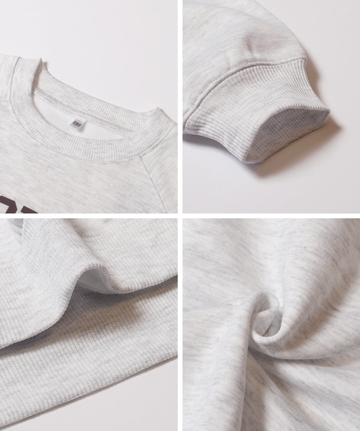 童裝 親子同款 內刷毛LOGO大學T