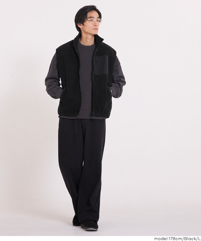 抓毛絨高領背心