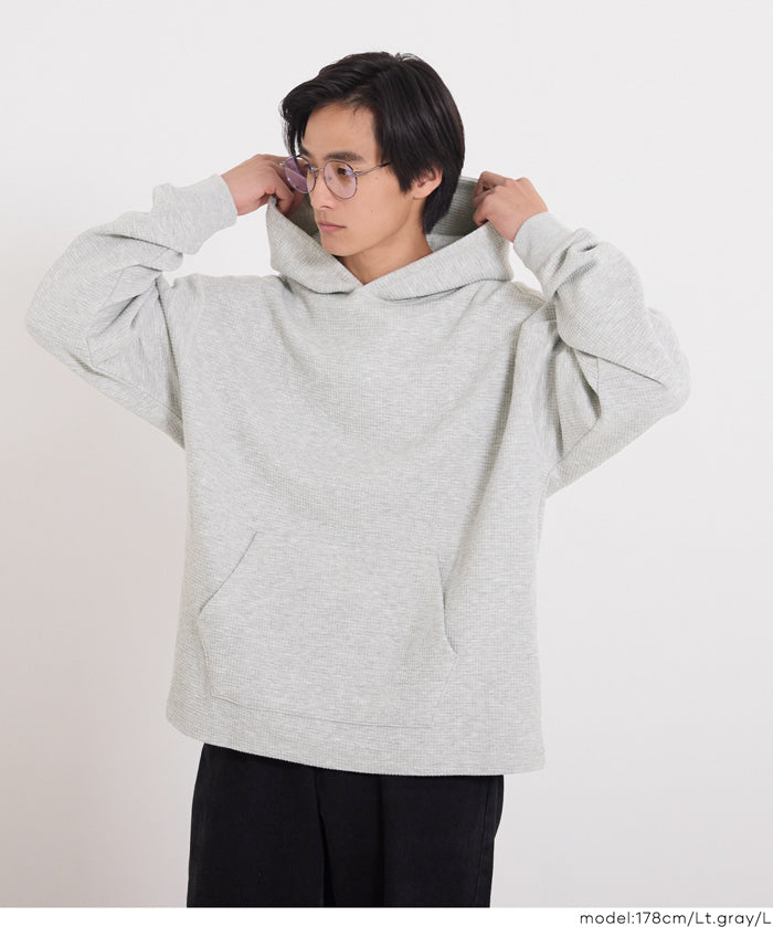 方格緹花連帽上衣