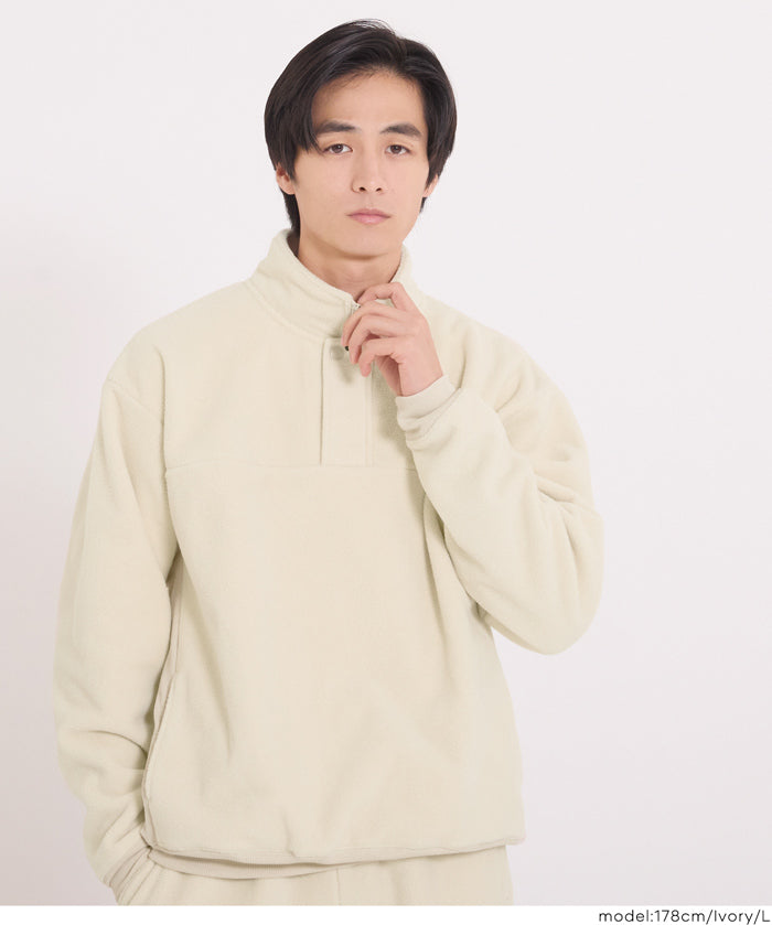 抓毛絨半拉鍊上衣