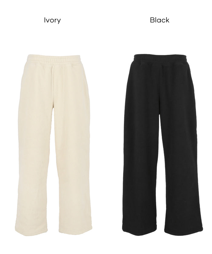 抓毛絨抽繩長褲