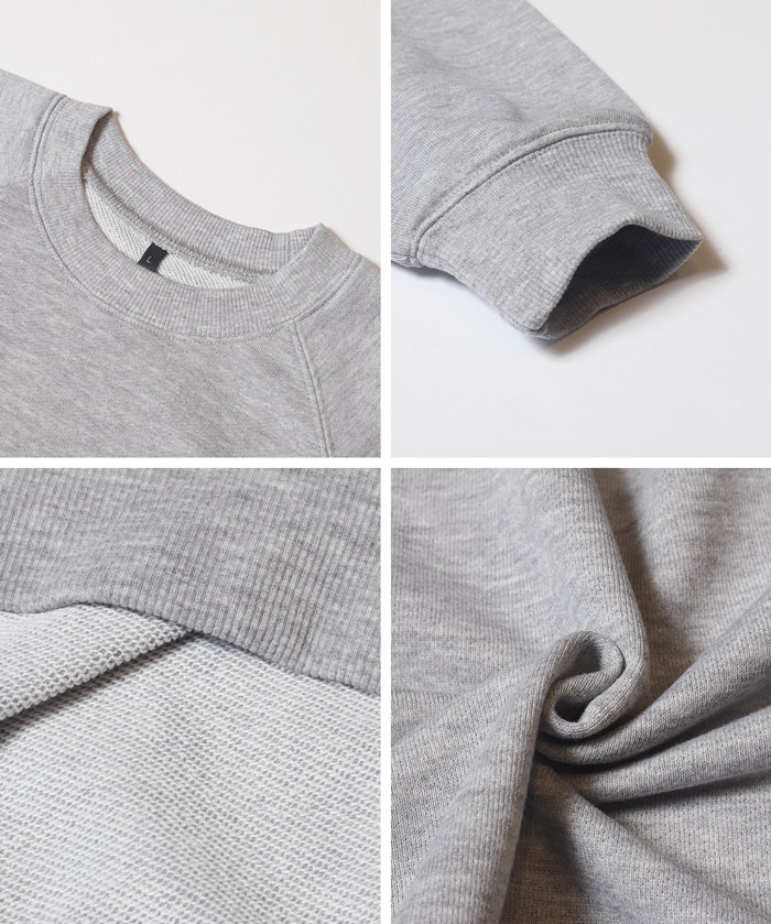 EAZY TEX 拉格蘭袖織標大學T