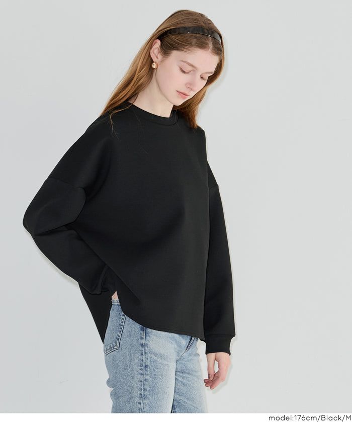 柔軟太空棉下擺開衩上衣