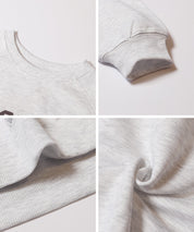 內刷毛插肩袖LOGO大學T