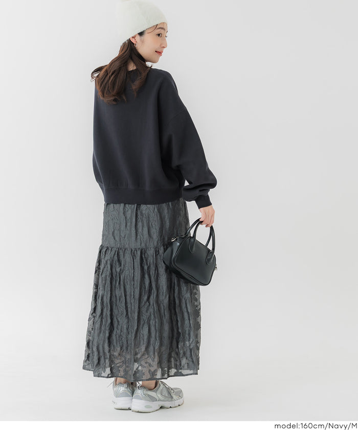 重磅內刷毛刺繡LOGO大學T