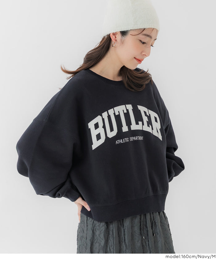 重磅內刷毛刺繡LOGO大學T